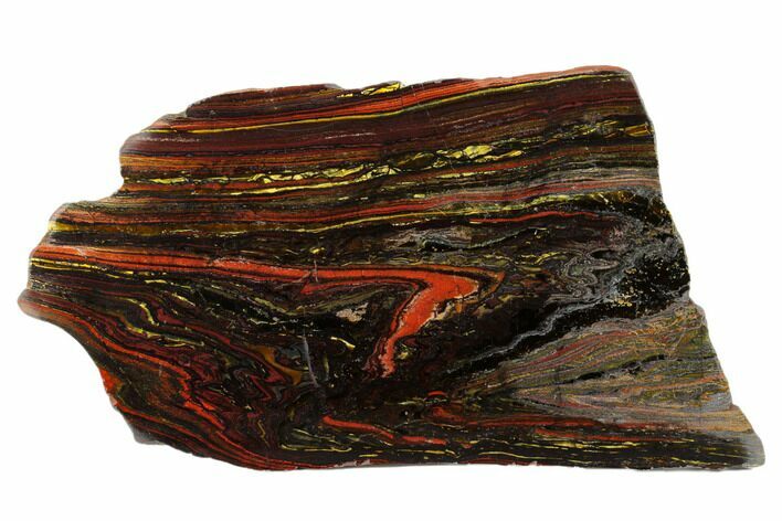 Polished Tiger Iron Stromatolite Slab - Billion Years #178761
